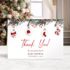 God Little jul Baby Shower Tack Kort