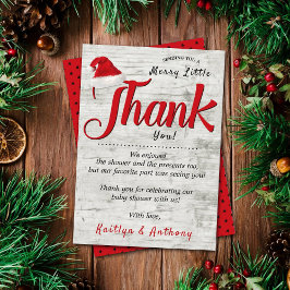 God Little jul Baby Shower Tack Kort