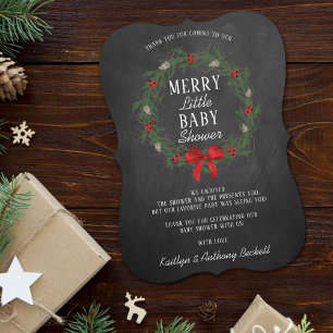 God Little jul Baby Shower Tack Kort
