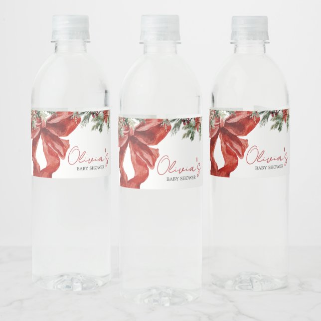 God Little jul Baby Shower Vattenflaskor Etikett (Flaskor)