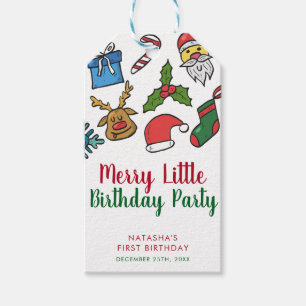 God Little jul Birthday Anpassningsbar Presentetikett