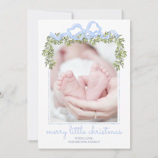 God Little jul Card Newborn Baby Photo Inbjudningar