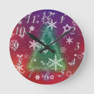 God Little jul Clock Rund Klocka