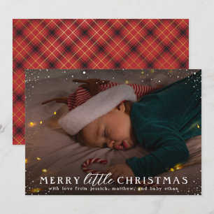 God Little jul Cute Baby Helgdag Photo Inbjudningar
