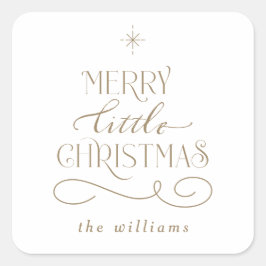 God Little jul Helgdag Birgement Notice Fyrkantigt Klistermärke