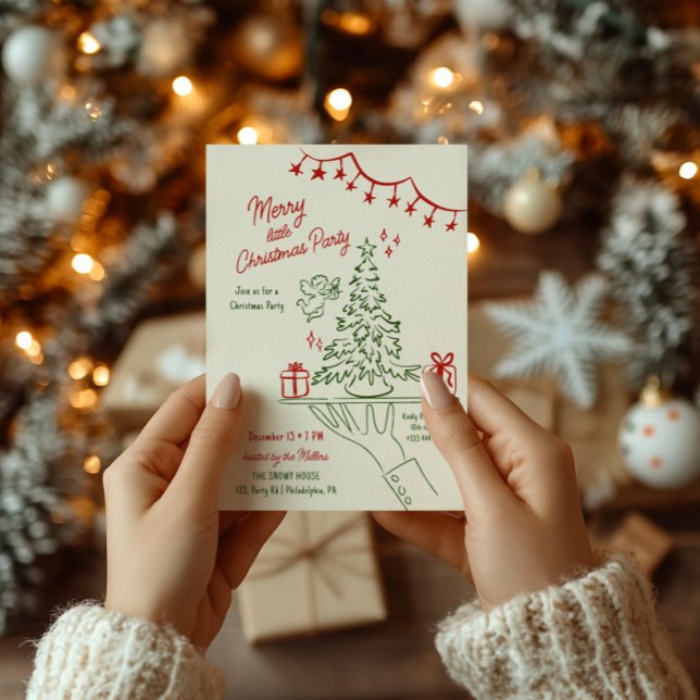God Little jul Julfest Hand plockade Meddelande (Skapare uppladdad)