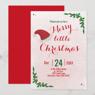 God Little jul Party Inbjudningar