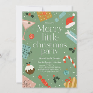 God Little jul Party Julfest Inbjudningar