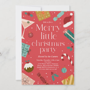 God Little jul Party Julfest Inbjudningar