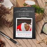 God Little jul Photo Birth Notice Julkort<br><div class="desc">De här "Merry Little jul"-annonskorten för fotoljud kommer att vara perfekt att skicka ut till din familj och dina vänner den här julhelgen. Utformningen är enkel att anpassa för att göra den unik för dig och ditt nya nöjespaket.</div>