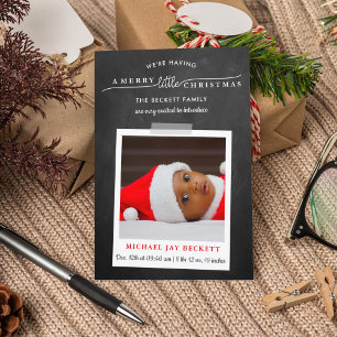 God Little jul Photo Birth Notice Julkort