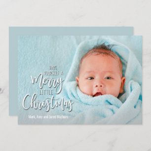 God Little jul Photo Tillkännagivande för födelse Julkort