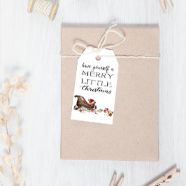 God Little jul Sleigh Santa Hat jul Presentetikett