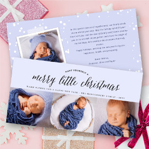 God Little jul Typography Modern 3 Photo Julkort