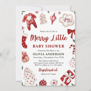 God Little Red Winter Julafton-julstödsprogram Inbjudningar