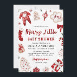 God Little Red Winter Julafton-julstödsprogram Inbjudningar<br><div class="desc">God Red Winter-julets babyblåshugginbjudan</div>