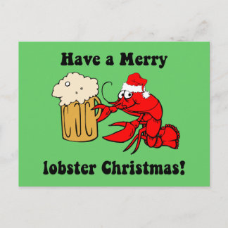 God lobster jul helg vykort
