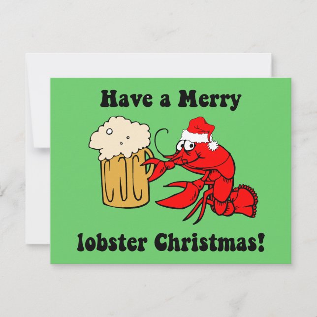 God lobster jul julkort (Framsida)