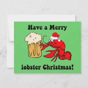 God lobster jul julkort