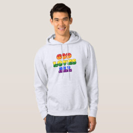 "God Loves All" Gay/LGBTQIA+/Queer Christian Pride Hoodie