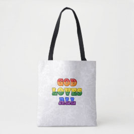 "God Loves All" Gay/LGBTQIA+/Queer Christian Pride Tygkasse