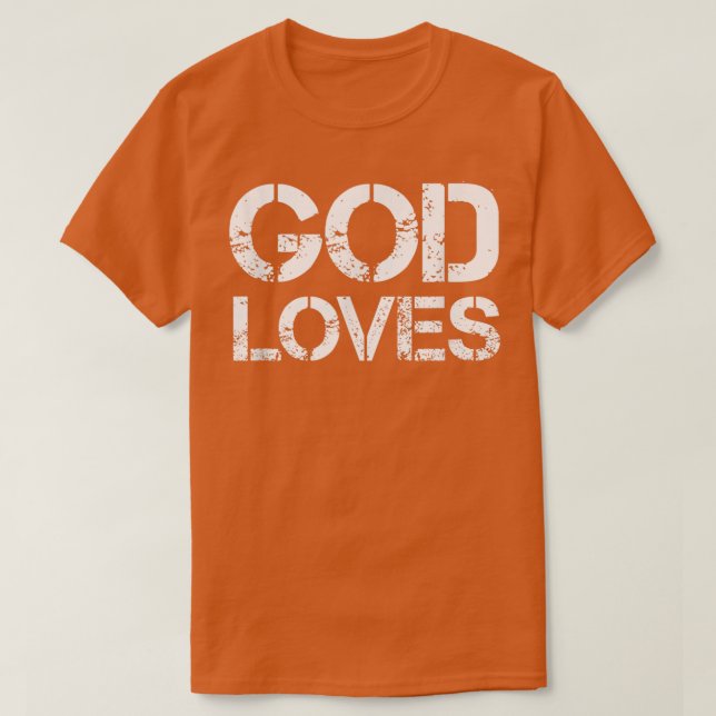 God Loves T-Shirt (Design framsida)
