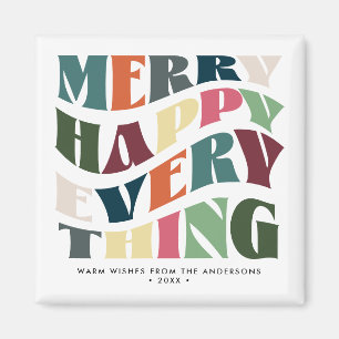 God Lycklig Allt Groovy Helgdag jul jul Magnet