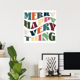God Lycklig Allt Groovy Helgdag jul jul Poster