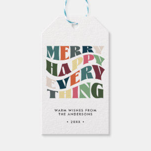 God Lycklig Allt Groovy Helgdag jul jul Presentetikett