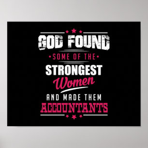 God Made Accountants Superskoj Professionsdesign Poster