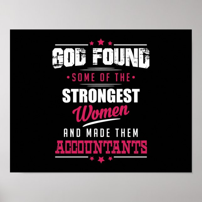God Made Accountants Superskoj Professionsdesign Poster (Framsidan)