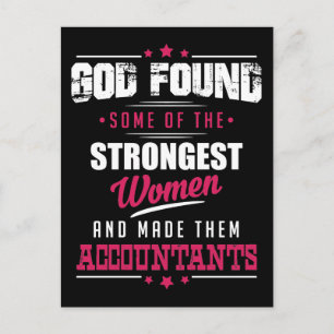 God Made Accountants Superskoj Professionsdesign Vykort