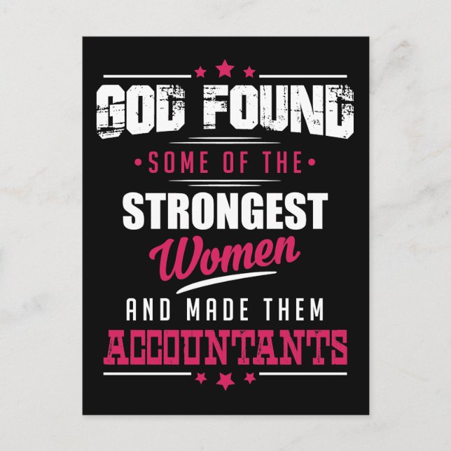 God Made Accountants Superskoj Professionsdesign Vykort (Framsida)