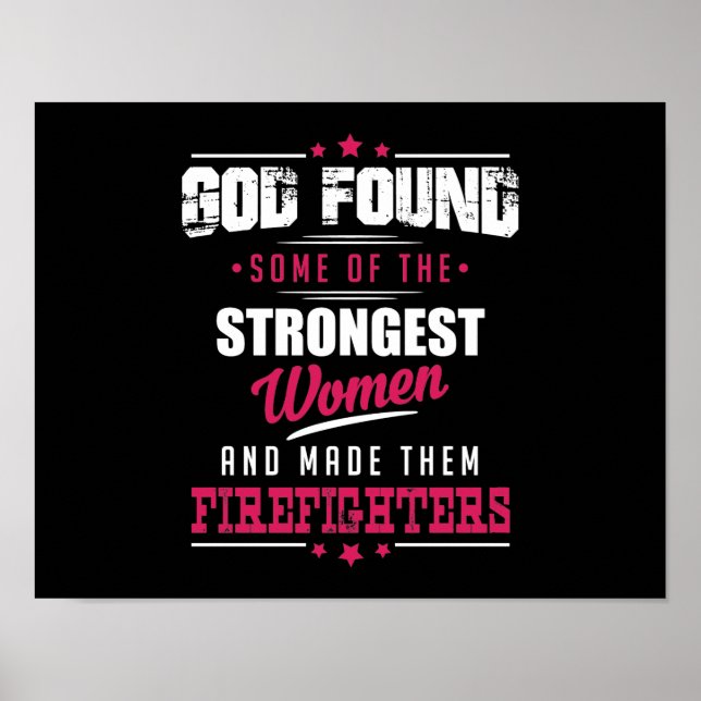 God Made Firefighters Superskoj Professör Design Poster (Framsidan)