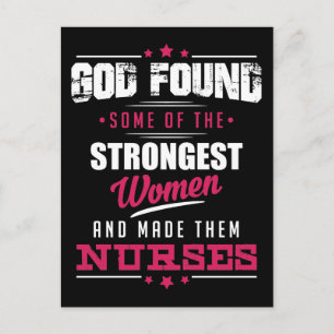 God Made Nurses Superskoj Professor Design Vykort