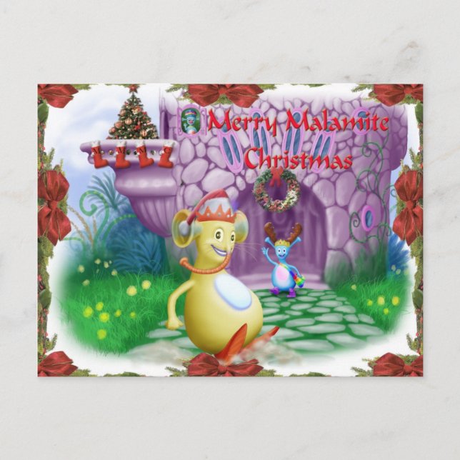 God Malamite-jul! Helg Vykort (Framsida)