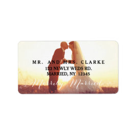 God marin julfoto-Helgdag Adressetikett