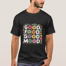 God Mat God Humör Söt Tecknad Frukt & Grönsaker T Shirt