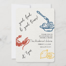 God mat & trevlig Thanksgiving Inbjudningar