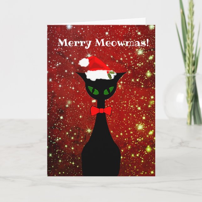 God Meowmas Personlig jul Helgkort (Framsida)