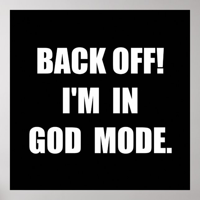 God Mode Poster (Framsidan)