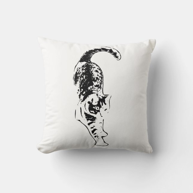 God Mood Tabby katt Pillow Kudde (Framsida)