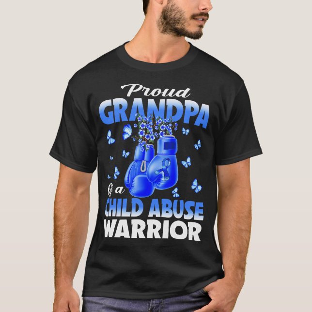 God morfar på en barnmisshandling B T Shirt (Framsida)