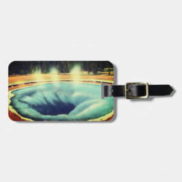 God morgon, Bassäng, nationalparken Yellowstone Bagagebricka