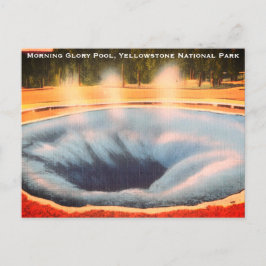 God morgon, Bassäng, nationalparken Yellowstone Helg Vykort