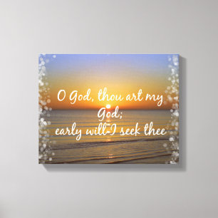 God morgon Bible Verse Seek God Canvastryck