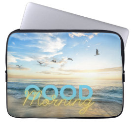 God Morgon Blå Himmel Laptop Fodral