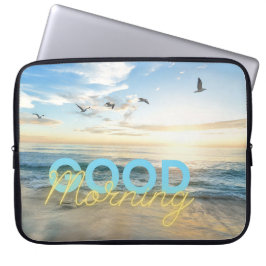 God Morgon Blå Himmel Laptop Fodral