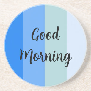 God Morgon Blå Randig Underlägg