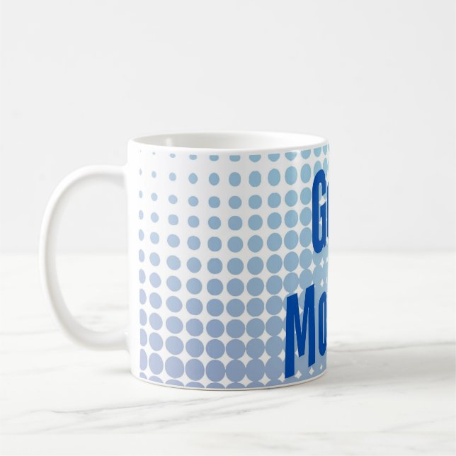 God Morgon Blåa Prickar Kaffemugg (Vänster)